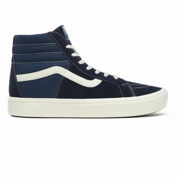 Férfi Vans Ripstop ComfyCush SK8-Hi Magasszárú Cipő VA4925387 Kék